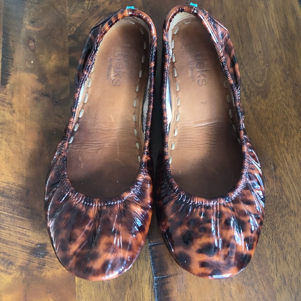Tieks-Tortoiseshell Patent Leather Flats- Sz 7